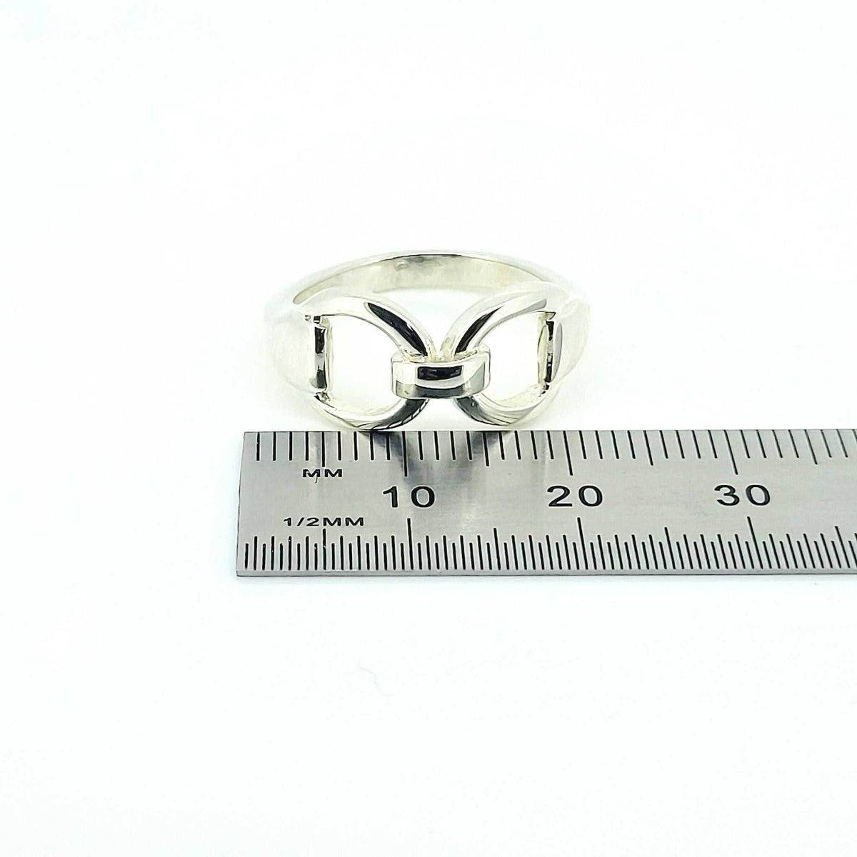 Solid silver snaffle ring and horse bit bangle bundle