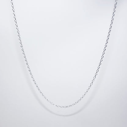 A photo of a fine silver chain from Crawford Equestrian jewelry.