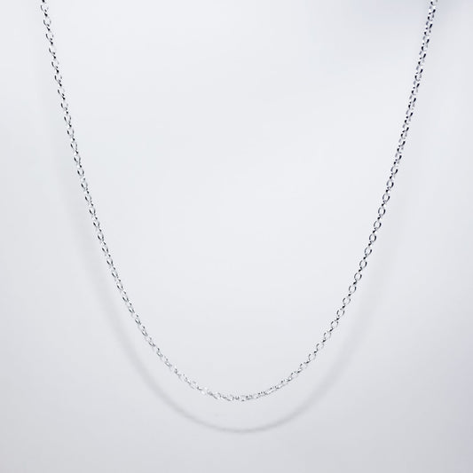 A photo of a fine silver chain from Crawford Equestrian jewelry.