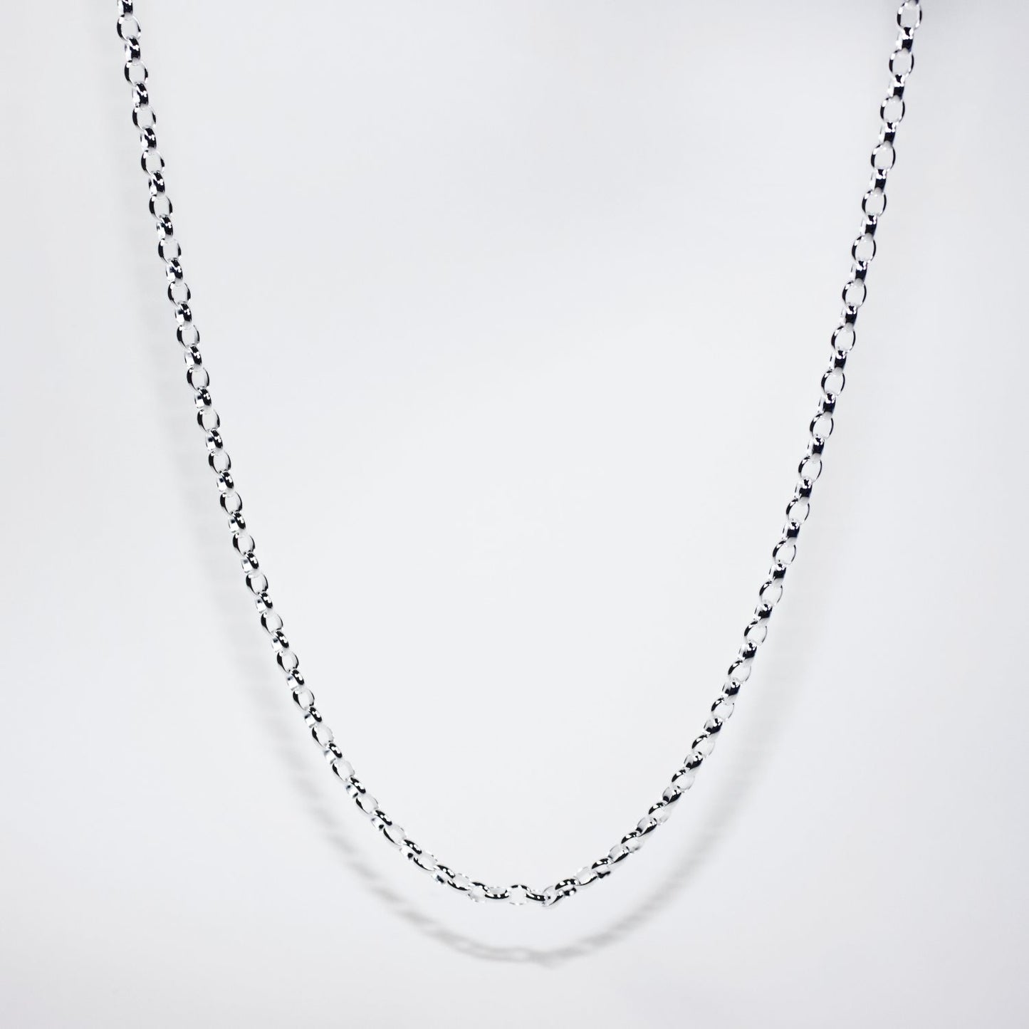 Sterling Silver Medium Weight Oval Belcher Chain
