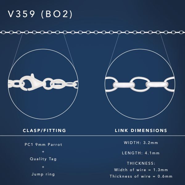 Sterling Silver Medium Weight Oval Belcher Chain