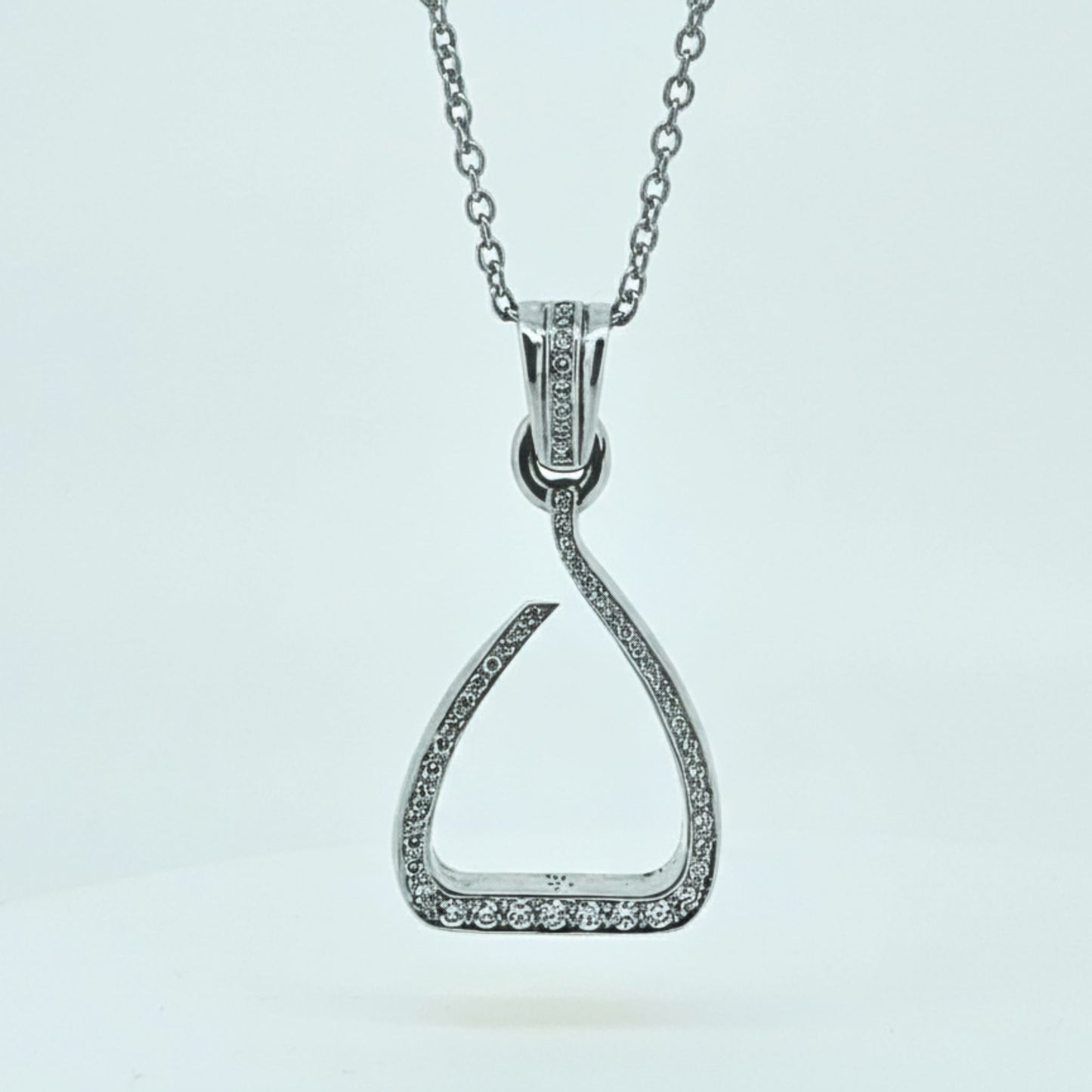 Gold Jump Stirrup Pendant