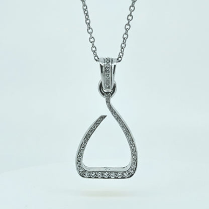 Gold Jump Stirrup Pendant